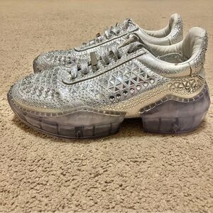La Sheelah Size 6 Tennis Shoes Rare Mirror Studded Bling *Like New*